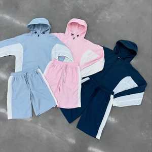 Conjunto Corto de Chaqueta Cortavientos Impermeable de Nailon con Cremallera para Hombre, Chaqueta con Capucha y Pantalones Cortos Cortavientos Personalizados para Hombre - Product Image 4