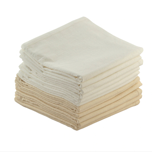 Lot de 12 serviettes brodées en lin pour sac à farine 100% coton Tissu tissé de luxe en blanc de couleurs naturelles pour la cuisine à domicile - Product Image 1