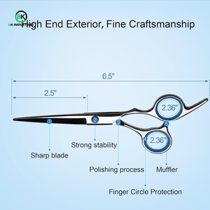 Ciseaux à cheveux de barbier aiguisés pour les professionnels, ciseaux à cheveux de barbier en acier inoxydable, outil de salon - Product Image 2