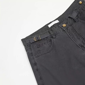 กางเกงยีนส์ขาบานผู้หญิงไซส์ใหญ่พิเศษ, กางเกงยีนส์เอวสูงสำหรับสตรีทไซส์ใหญ่พิเศษ - Product Image 2