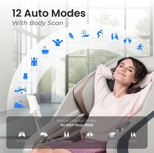 Sillones de Masaje, Sillones de Masaje de Cuerpo Completo y Reclinables con Calefacción, Bluetooth, Masajes Shiatsu para Pies, Nueva Gravedad Cero - Product Image 2