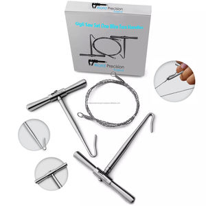 Ensemble de scies Gigli, instruments orthopédiques manuels, à un fil et deux poignées, en acier inoxydable, pour la chirurgie osseuse, usage vétérinaire et humain, Classe I - Product Image 1