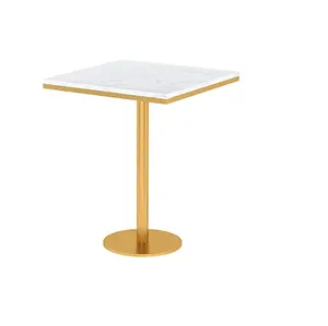 Table style marbre et laiton maison Restaurants hôtels cadre Table métal Cadre laiton Table basse aluminium