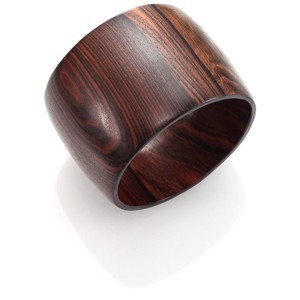 Ronds de serviette en bois avec porte-serviettes de table design décoratif pour hôtel à domicile et restaurant - Product Image 5