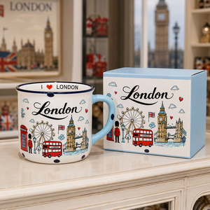 Tazas de Cerámica de 11 oz con Diseño de Big Ben, Londres, Reino Unido, Souvenir, Taza de Café de Cerámica para Camping con Borde Personalizado, OEM, ODM, Venta al Por Mayor - Product Image 3