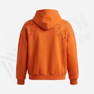 Sweat-shirts thermiques surdimensionnés 100 % coton de haute qualité, anti-plis, avec logo personnalisé, pour hommes, style français 3D, vente en gros, pour l'extérieur - Product Image 2