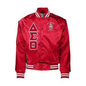 OEM Premium Brodé Lettre Grecque Vestes De Luxe Satin Finition Hommes Femmes Tailles Marque Privée Disponible Idéal Pour Les Revendeurs - Product Image 4