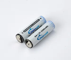 Sharxell2Pcsセット新エネルギーAa充電式バッテリー2200mah 1.5v Usb Type-cリチウム低自己放電充電式バッテリー