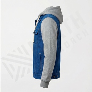 Veste en jean courte personnalisée à la mode, couleur personnalisée, logo personnalisé, manches longues, fabricant de manteaux en jean, approvisionnement, élégante, de haute qualité - Product Image 3
