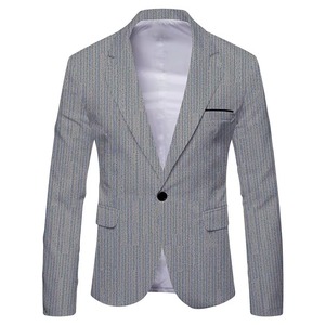 Chaqueta personalizada de moda de fabricante de alta calidad, trajes ajustados para hombre, traje de boda elegante de 3 piezas, abrigo de algodón 100%, Blazers para hombre - Product Image 2