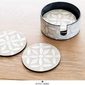 Hot <b>Sale</b> Metal Holders Marble Non Slip Style Coaster Thermal Insulation Coasters Custom Logo Bar Dining <b>Tea</b> Coffee Cup Coasters - Product Image 4