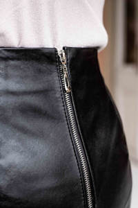 Nueva minifalda de mujer de moda personalizada con diseño de cremallera a cuadros 100% algodón - Product Image 3