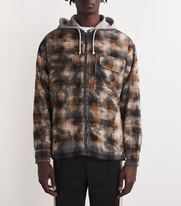 Custom Breathable Windproof Winter Zip up Hoodie <b>Jacket</b> Unisex Outerwear <b>with</b> <b>Fleece</b> <b>Lining</b> Dual Chest Pockets Drawstring Hood - Product Image 3