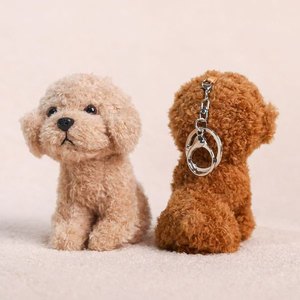 Aika Sad Puppy Plush Bag Charm Pouting Dog Keychain Ugly Cute Boutique Purse Pendant - Product Image 6
