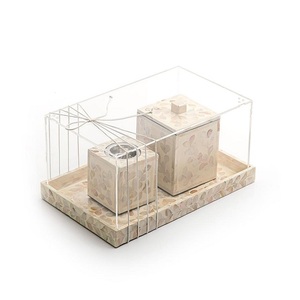 Brûleur de Bakhoor en incrustation de nacre avec couvercle en acrylique Brûleur d'encens en résine Mabkhar de taille personnalisée par Home Arts - Product Image 3