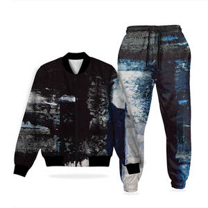 Survêtement imprimé par sublimation sur mesure vestes et pantalons personnalisés sweats à capuche zippés brodés en détresse - Product Image 4