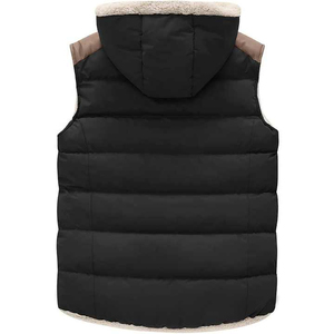 Top corto sin mangas con cremallera de invierno informal de talla grande, chaleco acolchado de lona, transpirable de alta calidad para hombres - Product Image 2