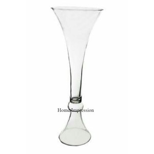Superior Quality Silver Color Shiny Polished Aluminum Casted & Gold Plated Unique Designer Handles Attractive Look <b>Trumpet</b> Vase - Product Image 6