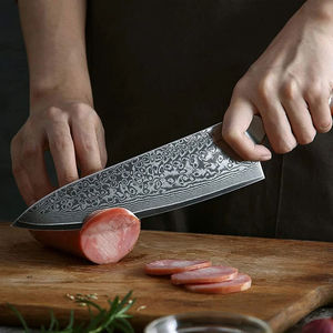 Cuchillo de Chef de Acero de Damasco a Precios Mayoristas, Cuchillo de Cocina Premium de Acero Inoxidable con Hoja y Mango de Madera - Product Image 3