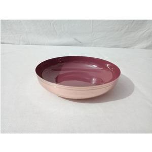 Bol à fruits de finition en émail rouge avec bol de service en métal en fer à l'intérieur pour la décoration de salle à manger et de table - Product Image 2