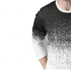 T-shirt unisexe en jersey col V uni pour hommes avec motif sportif imprimé 100% polyester 180 grammes sans manches court longueur - Product Image 3