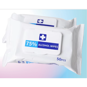 Uniquality Lingettes alcoolisées à 75 %, 50 pièces, fournitures de nettoyage antibactériennes médicales pour adultes - Product Image 2