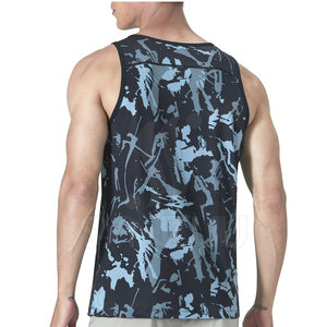 Camiseta sin mangas de algodón y fibra de bambú de alta calidad hecha a medida para hombre, transpirable, de punto, de secado rápido, para entrenamiento, correr, talla grande, ropa deportiva. - Product Image 3