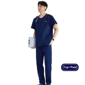 Tunique mince d'allaitement chiné pantalon à cordon Basic Pro 2 pièces ensemble de gommage d'infirmière pour femmes hommes uniforme médical Jersey fermeture éclair - Product Image 6