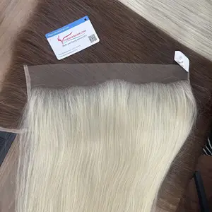 Penjualan terlaris produk 2024 penutup renda dan Frontal halus Lurus gaya beberapa warna harga grosir ekstensi rambut manusia