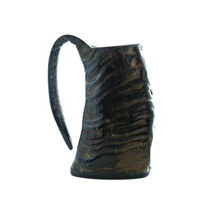 Tasse de corne de vin Viking de buffle d'eau tasse de corne de buffle de bière de vin sculpté base de tasse de corne à boire et produit naturel - Product Image 6