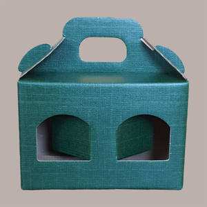 10 Uds. Caja de cartón de seda verde materiales reciclados laminación brillante para 2 tarros de salsas y cremas 130x60H90mm - Product Image 5