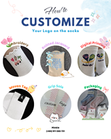 Calcetines de algodón personalizados para mujer con logo bordado de aguacate y lazo, puño con volantes, ideales para yoga, pilates y entrenamiento.
