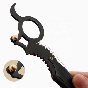 มีดโกนหนวดแบบตรงคุณภาพพรีเมียมสำหรับผู้ชาย ยี่ห้อ Best Black Barber  ใช้งานง่าย ตัดได้คมชัด  สำหรับการดูแลส่วนบุคคล - Product Image 4