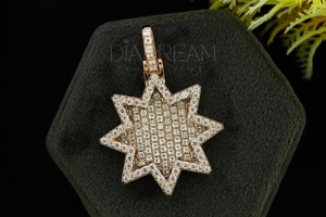 Ultra lujoso Leb Grown Diamond Star colgante elegante Hip Hop joyería encanto 925 plata esterlina VVS claridad colgante regalo para ella - Product Image 2