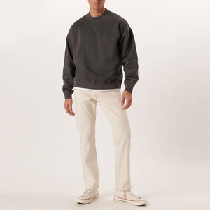 Top Designer <b>Men's</b> <b>Hoodie</b> Stylish Vintage Solid Pullover Lightweight Crew Neck Sweatshirt with Drop Shoulder Casual Street Wear - Product Image 5