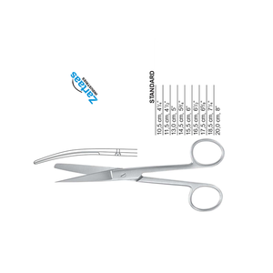 Ciseaux de fonctionnement en acier inoxydable de haute qualité Standard Sharp/Blunt Fabricant et exportateur - Product Image 4