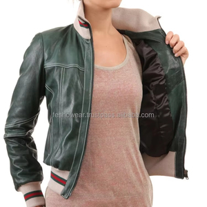 Womens Comfortable Leather <b>Jacket</b> Modern Breathable Outerwear Customizable for Casual and Winter Wear - Product Image 6