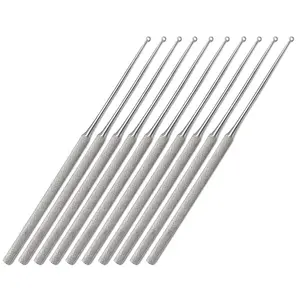 Acciaio inossidabile miglior prodotto 10 pezzi Buck Ear Curette Blunt Straight 6.5 strumenti chirurgici orl di debonairii