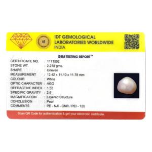 สร้อยคอมุกน้ำจืดสีขาว (11.39 กะรัต)-สีชมพูบาร็อคธรรมชาติ - Product Image 4