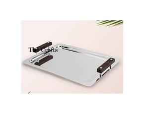 Plateau de service en aluminium avec base en bois Plateau pour desserts et chocolats pour mariage et événement à des prix acceptables - Product Image 2