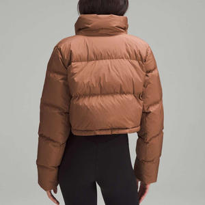 Custom Logo New Design <b>Puffer</b> <b>Crop</b> <b>Jacket</b> <b>Women's</b> Outerwear Warm Natural Ladies <b>Puffer</b> <b>Jacket</b> Winter - Product Image 3