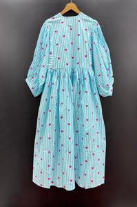 เดรสมิดิแต่งพู่ลำลองผ้าฝ้ายพิมพ์ลายคลาสสิกน้ำหนักเบาสำหรับโอกาสแบบดั้งเดิมและทันสมัยจากอินเดีย - Product Image 5