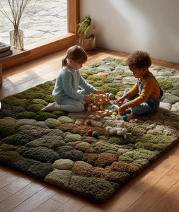 Tapis en pierre de mousse Tapis 3D doux Motif de roche inspiré de la nature Tapis de sol en pierre de galets 3D Salon et chambre à coucher - Product Image 5