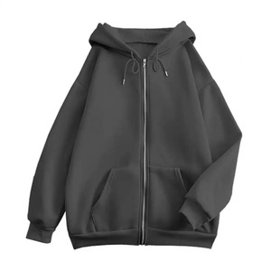 Veste à capuche en polaire légère et chaude pour homme, fermeture éclair longue, poches, motif uni, coupe régulière, imperméable - Product Image 2