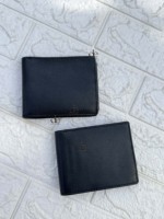 Dompet Kartu Kulit Asli Premium Anti-RFID Kapasitas Besar Tipis untuk Pria, Tempat Menyimpan Uang Tunai dan Kartu Identitas