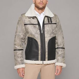 Chaqueta de Cuero de Invierno de Alta Calidad, Estilo Urbano, Venta Caliente, Personalizable, para Hombre, con Cuello Alto de Lona, Secado Rápido - Product Image 5