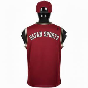 Men Basketball Jersey 180 GSM High Quality Polyester Mesh <b>Moisture</b> <b>Wicking</b> Maroon Black Panel Custom Logo men's <b>shirt</b> - Product Image 3