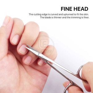 High Quality Custom Logo Stainless Steel Curved Scissors Sharp Blade Tip Reusable Multi-Purpose Beauty Personal Care - Product Image 5