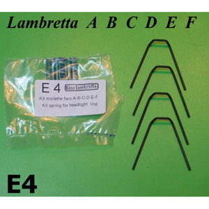 Lambretta A+B+C+LC+D+LD+E+F Headlight Glass Spring Clip Set for Motorcycle Lighting Systems - Product Image 1
