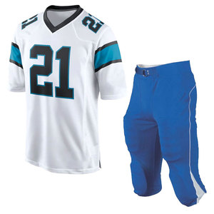 Uniforme de fútbol americano de 100% poliéster diseñado a medida para niños, conjunto juvenil con mangas cortas e impresión de logotipo - Product Image 1